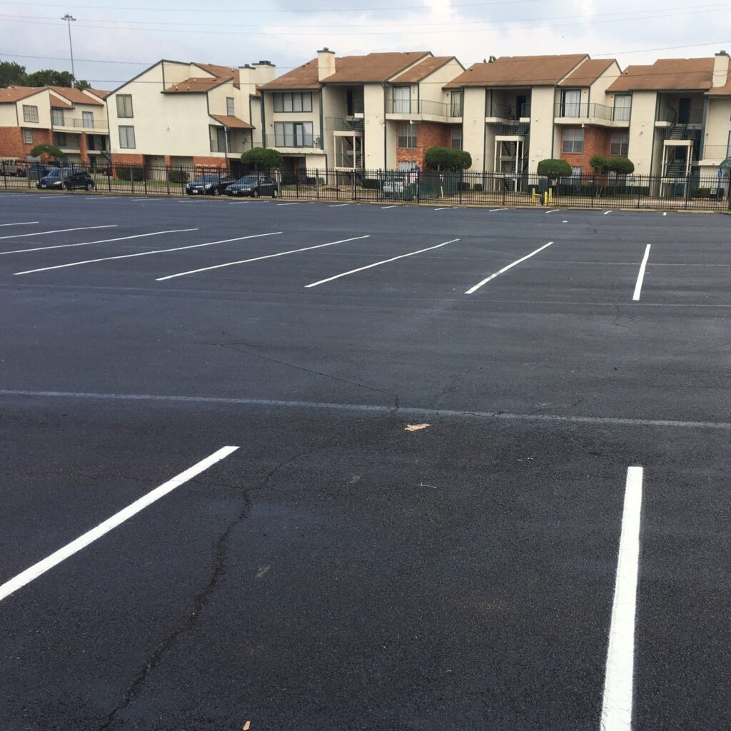 Commercial asphalt paving and parking lot striping